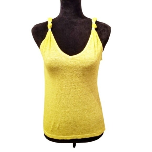 Young‎ Fabulous & Broke Burn-out Linen Tank, Sz Small - Picture 1 of 10